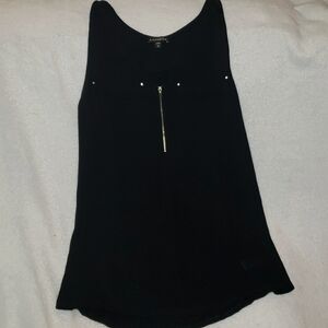Express V-neck Tank Top, black. size Medium